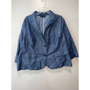 Talbots Women's Petite‎ Size 22 Jacket Blazer Blue